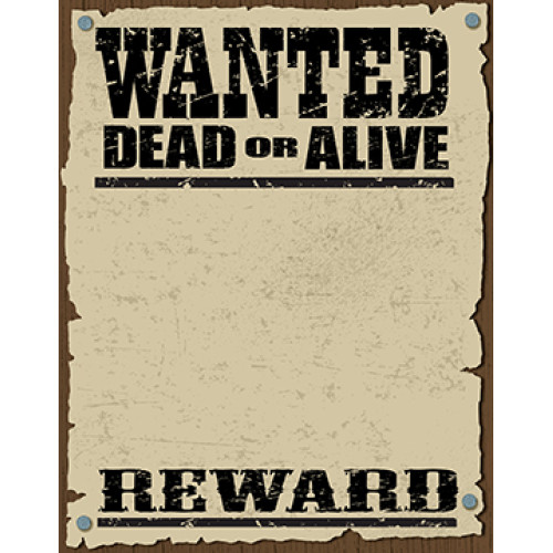 Wanted Dead Or Alive Poster Cardboard Cutout Free Shipping
